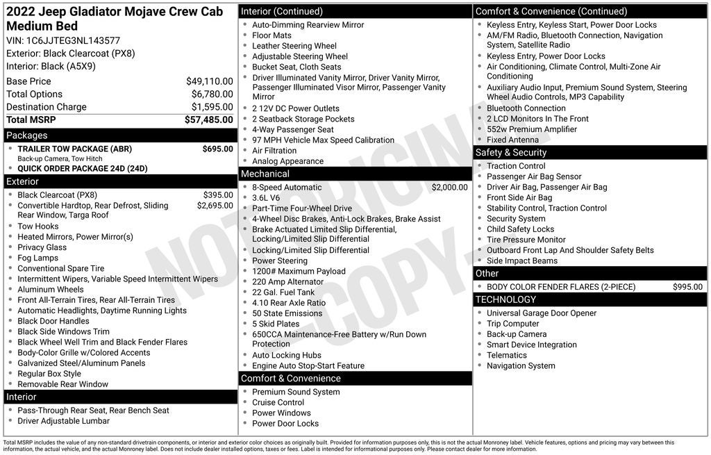 2022 Jeep Gladiator Mojave