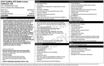 2016 Cadillac ATS 2.0L Turbo Luxury