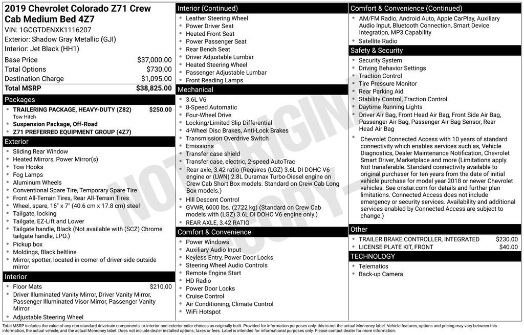 2019 Chevrolet Colorado Z71