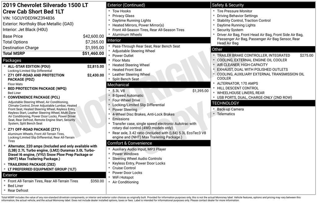 2019 Chevrolet Silverado 1500 LT