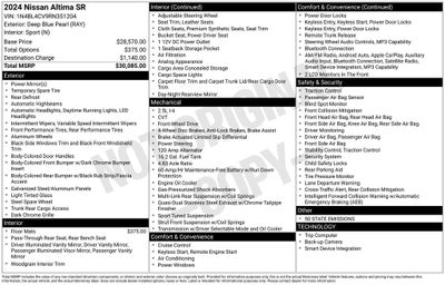2024 Nissan Altima 2.5 SR