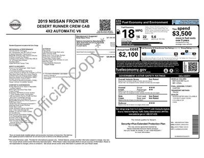 2019 Nissan Frontier Desert Runner