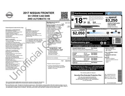 2017 Nissan Frontier SV