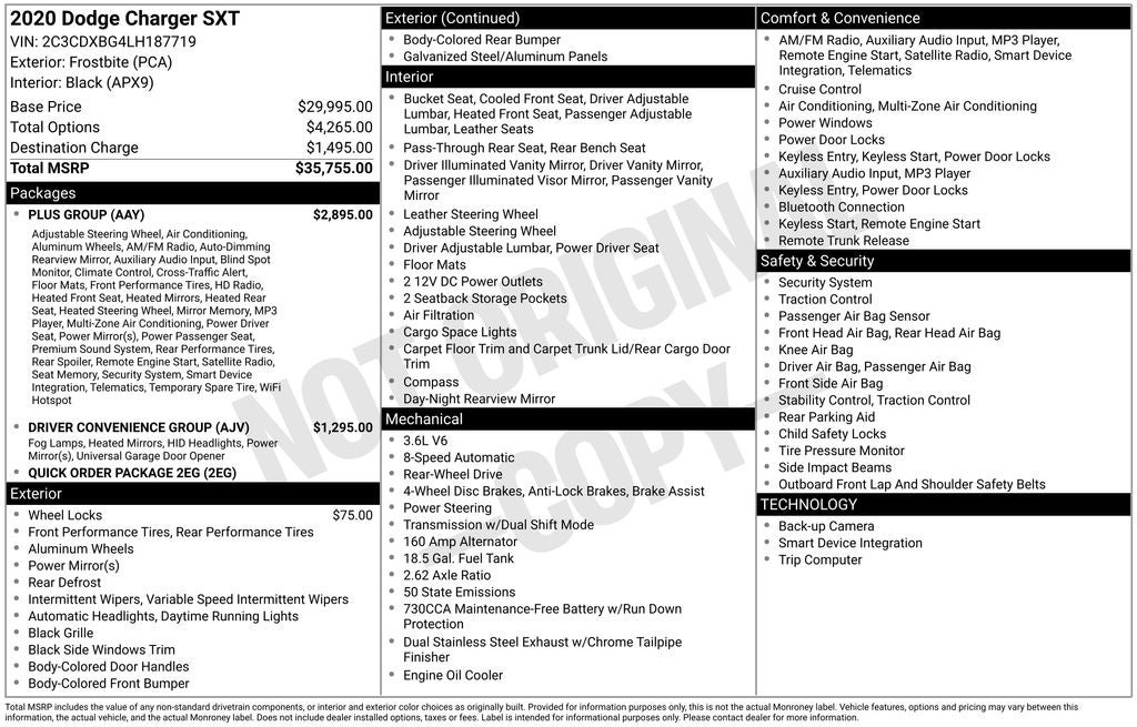 2020 Dodge Charger SXT