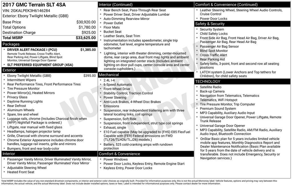 2017 GMC Terrain SLT