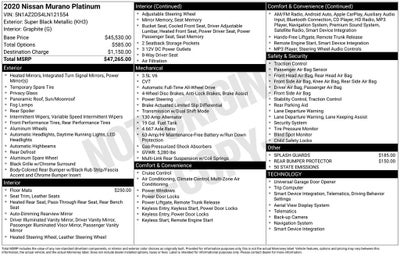 2020 Nissan Murano Platinum