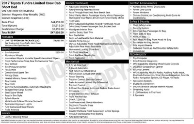 2017 Toyota Tundra Limited CrewMax