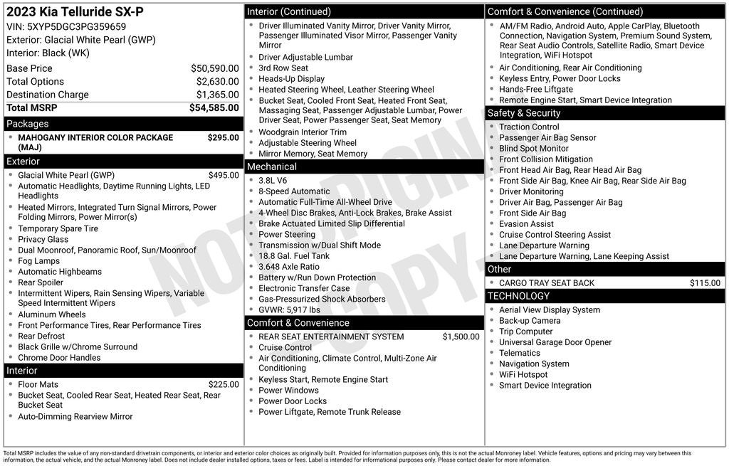 2023 Kia Telluride SX-Prestige