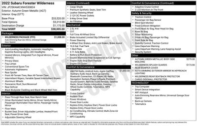 2022 Subaru Forester Wilderness