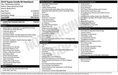 2018 Toyota Corolla iM Base